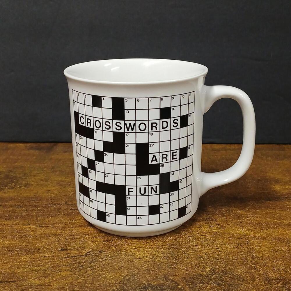 Crosswords Are Fun Coffee Tea Mug For Crossword Puzzle Lovers